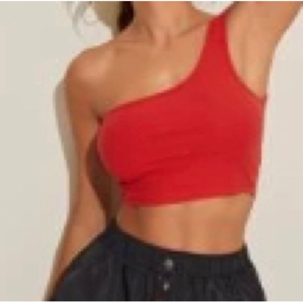 Red crop top